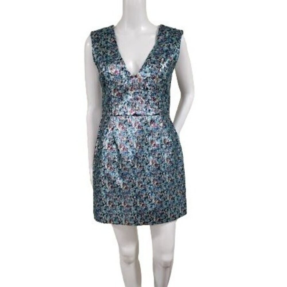 TOPSHOP Sequins Twee Homecomming NYE V-Neck Prom Glamour Mini Dress Size 6 - Picture 3 of 13